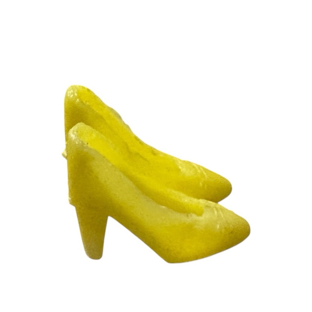 Yellow Barbie heels, vintage, 1980s